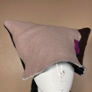 catwoman beanie handmade wool bucket hat anime cottage helmet cute fairy ear cro